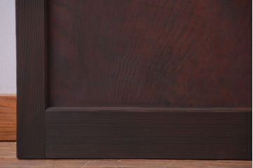 和製アンティーク　結霜ガラス入り!古い木の上質な引き戸