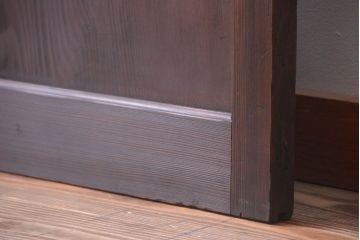和製アンティーク　結霜ガラス入り!古い木の上質な引き戸