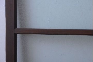 和製アンティーク　結霜ガラス入り!古い木の上質な引き戸