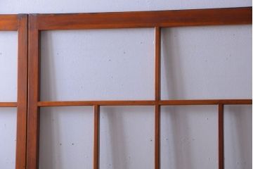 アンティーク　春慶塗が美しい上質なガラス戸4枚セット