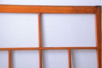 アンティーク　春慶塗が美しい上質なガラス戸4枚セット