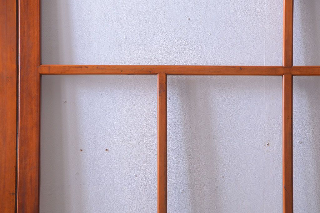 アンティーク　春慶塗が美しい上質なガラス戸4枚セット