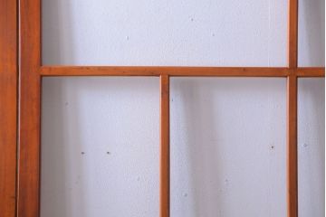 アンティーク　春慶塗が美しい上質なガラス戸4枚セット