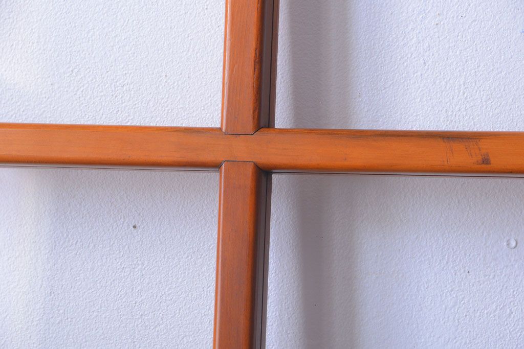 アンティーク　春慶塗が美しい上質なガラス戸4枚セット