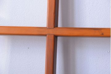 アンティーク　春慶塗が美しい上質なガラス戸4枚セット