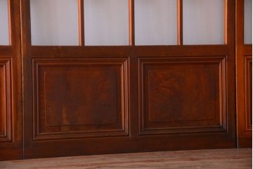 アンティーク　春慶塗が美しい上質なガラス戸4枚セット