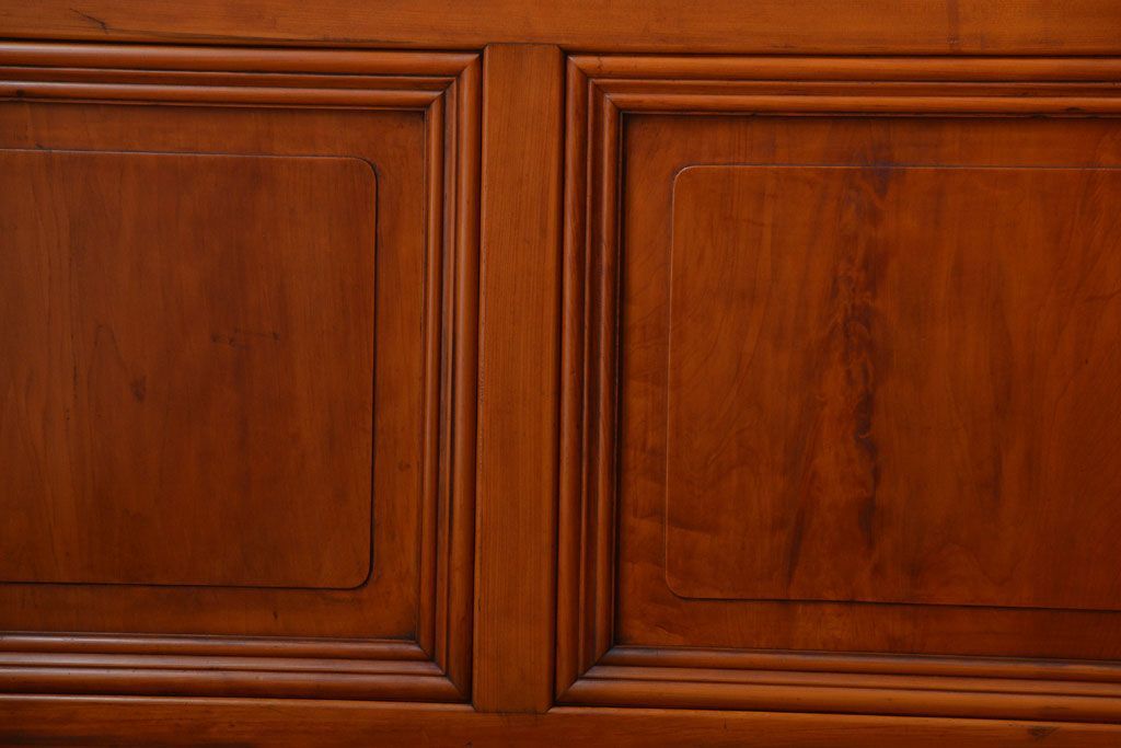 アンティーク　春慶塗が美しい上質なガラス戸4枚セット