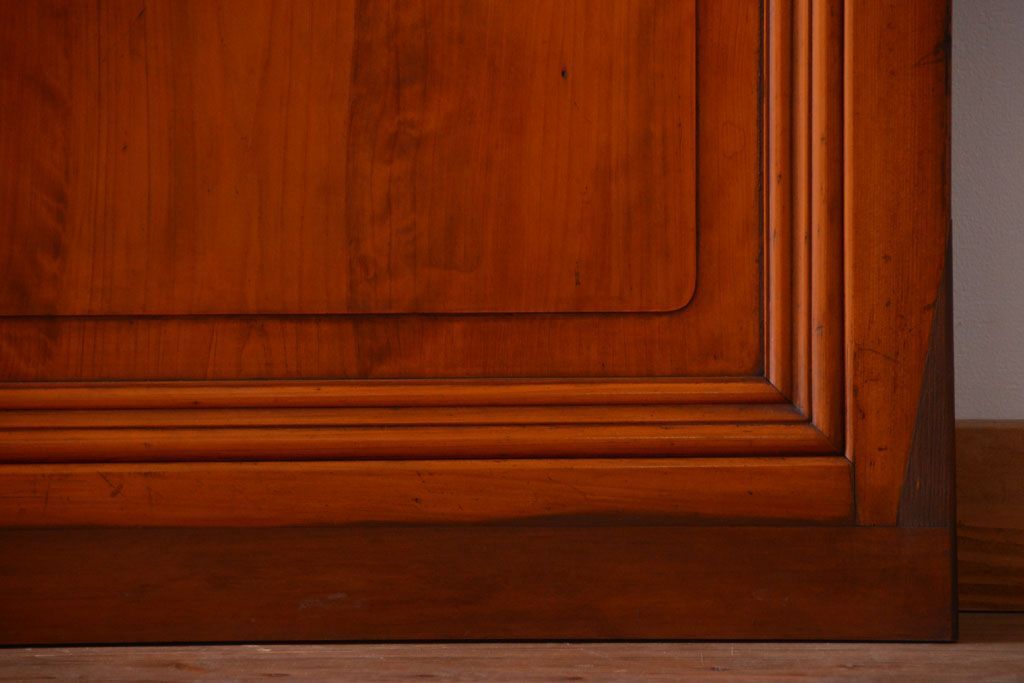 アンティーク　春慶塗が美しい上質なガラス戸4枚セット