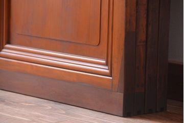 アンティーク　春慶塗が美しい上質なガラス戸4枚セット