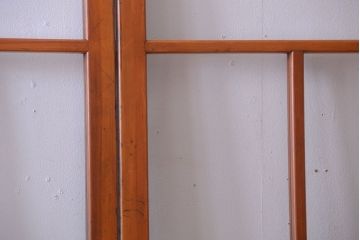 アンティーク　春慶塗が美しい上質なガラス戸4枚セット