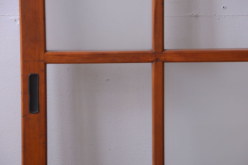 アンティーク　春慶塗が美しい上質なガラス戸