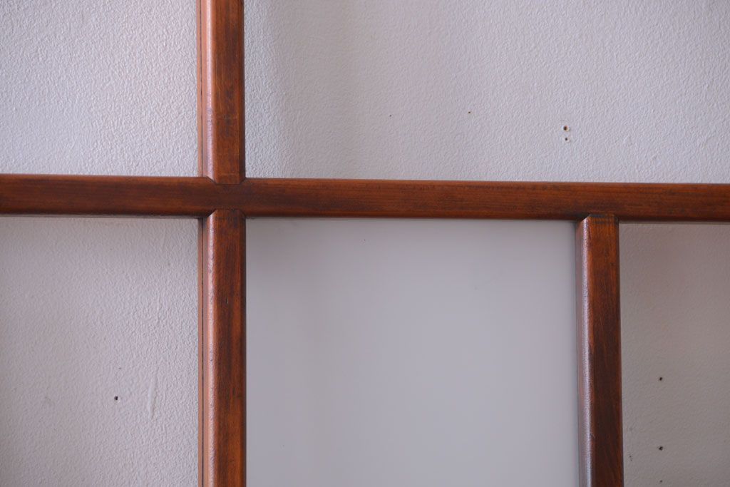 アンティーク　春慶塗が美しい上質なガラス戸2枚セット