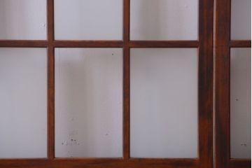 アンティーク　春慶塗が美しい上質なガラス戸2枚セット