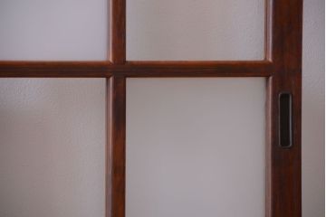アンティーク　春慶塗が美しい上質なガラス戸2枚セット