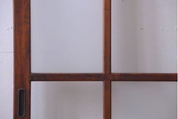 アンティーク　春慶塗が美しい上質なガラス戸2枚セット