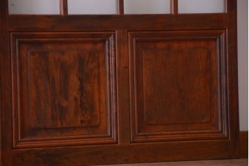 アンティーク　春慶塗が美しい上質なガラス戸2枚セット