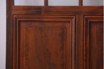 アンティーク　春慶塗が美しい上質なガラス戸2枚セット