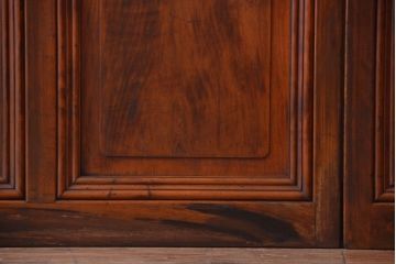 アンティーク　春慶塗が美しい上質なガラス戸2枚セット