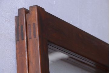 アンティーク　春慶塗が美しい上質なガラス戸2枚セット