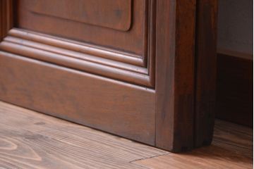 アンティーク　春慶塗が美しい上質なガラス戸2枚セット