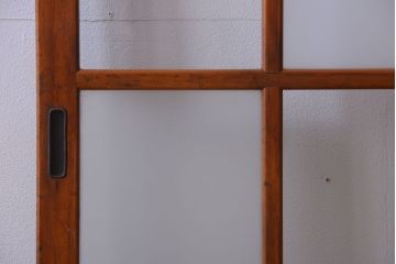 アンティーク　春慶塗が美しい上質なガラス戸2枚セット