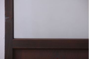 和製アンティーク　古い木のすりガラス入り引き戸