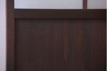 和製アンティーク　古い木のすりガラス入り引き戸
