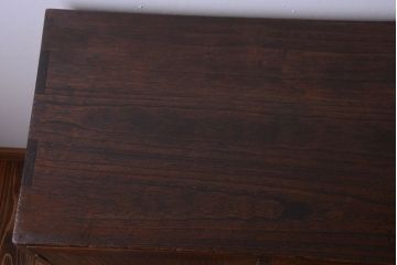 アンティーク家具　和製アンティーク　引き出し2杯付き!古い桐材の戸棚