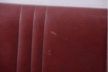 レトロ家具　アンティーク　昭和レトロな3人掛け鉄脚ベンチ