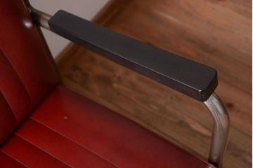 レトロ家具　アンティーク　昭和レトロな3人掛け鉄脚ベンチ