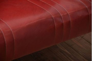 レトロ家具　アンティーク　昭和レトロな3人掛け鉄脚ベンチ