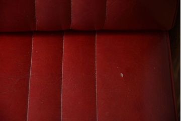 レトロ家具　アンティーク　昭和レトロな3人掛け鉄脚ベンチ