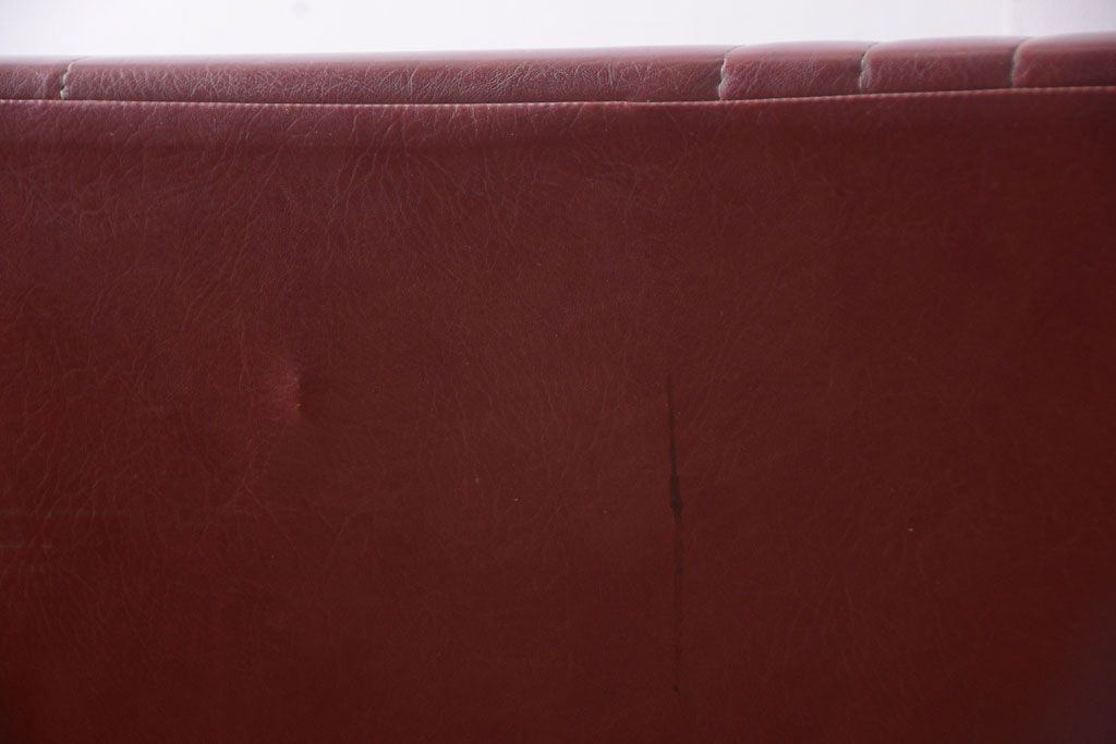 レトロ家具　アンティーク　昭和レトロな3人掛け鉄脚ベンチ