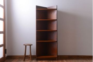 アンティーク家具　アンティーク　古い木のコーナーディスプレイラック(飾り棚)