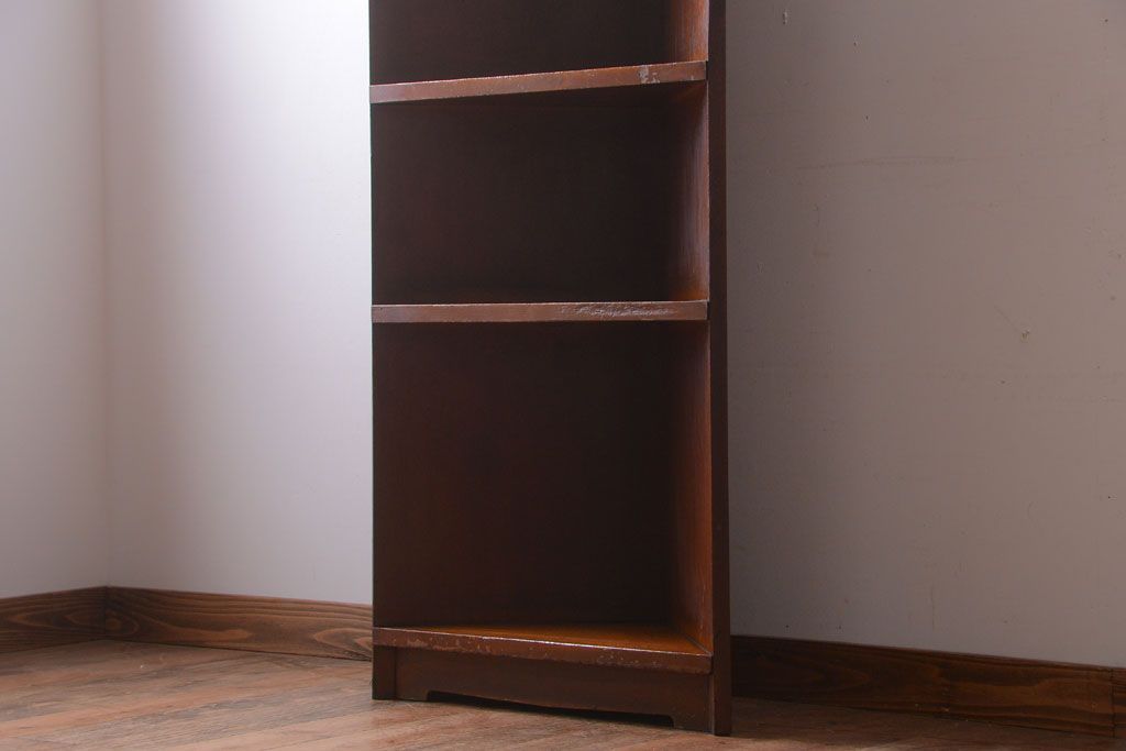 アンティーク家具　アンティーク　古い木のコーナーディスプレイラック(飾り棚)