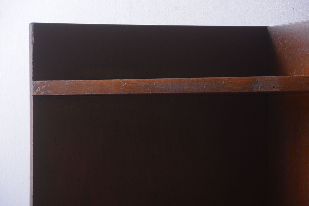 アンティーク家具　アンティーク　古い木のコーナーディスプレイラック(飾り棚)