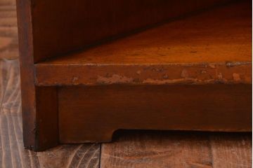 アンティーク家具　アンティーク　古い木のコーナーディスプレイラック(飾り棚)