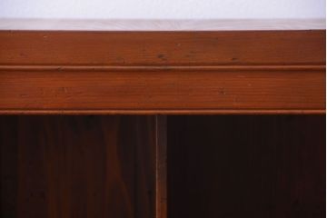 アンティーク家具　和製アンティーク　脚付き!古い木製の横型マス目棚(飾り棚)(2)