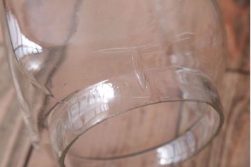 アンティーク雑貨　昭和レトロ　アイアンラック付き!蓋付きガラス瓶6個セット