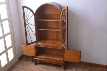 アンティーク家具　イギリスアンティーク　オーク材製アールデコ調のブックケース(本箱)