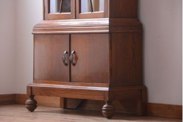 アンティーク家具　イギリスアンティーク　オーク材製アールデコ調のブックケース(本箱)