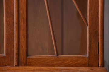 アンティーク家具　イギリスアンティーク　オーク材製アールデコ調のブックケース(本箱)