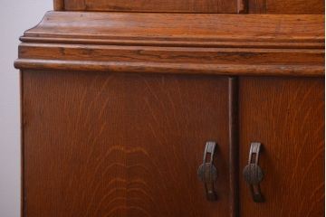 アンティーク家具　イギリスアンティーク　オーク材製アールデコ調のブックケース(本箱)