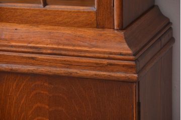 アンティーク家具　イギリスアンティーク　オーク材製アールデコ調のブックケース(本箱)