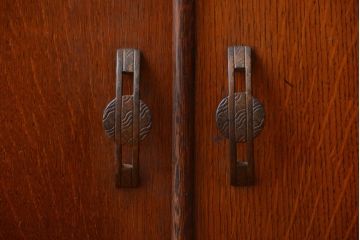 アンティーク家具　イギリスアンティーク　オーク材製アールデコ調のブックケース(本箱)