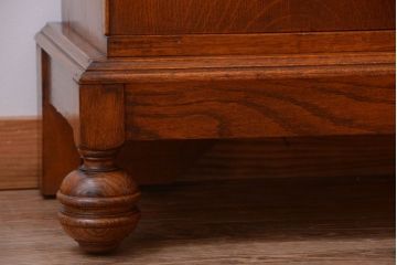 アンティーク家具　イギリスアンティーク　オーク材製アールデコ調のブックケース(本箱)