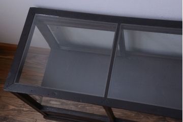 【K様ご成約済・ご決済用】和製アンティーク　とても背の低い古い木のショーケース(ガラスケース)