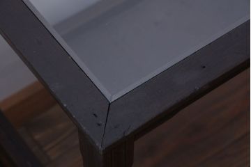 【K様ご成約済・ご決済用】和製アンティーク　とても背の低い古い木のショーケース(ガラスケース)