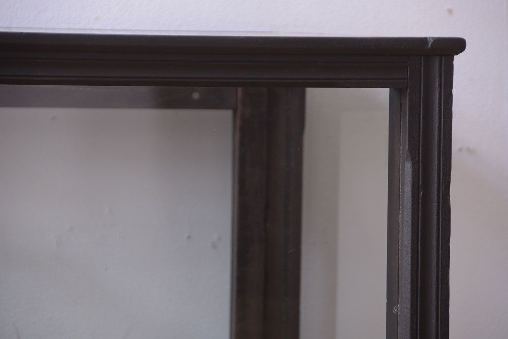 【K様ご成約済・ご決済用】和製アンティーク　とても背の低い古い木のショーケース(ガラスケース)