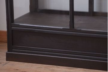 【K様ご成約済・ご決済用】和製アンティーク　とても背の低い古い木のショーケース(ガラスケース)